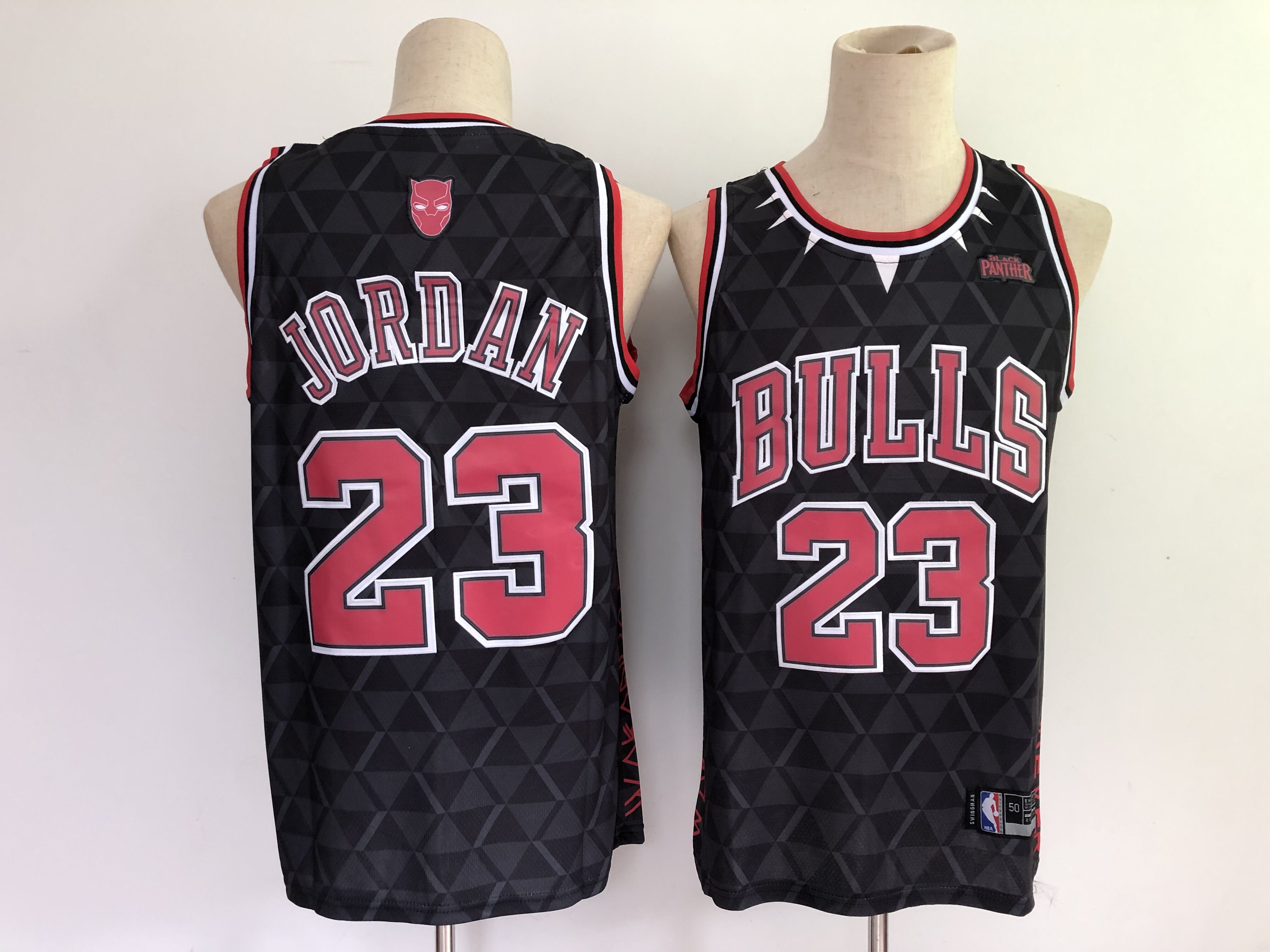 2021 Men CHICAGO BULLS 23 Jordan X BLACK PANTHER LIMTTED EDITION NBA jerseys